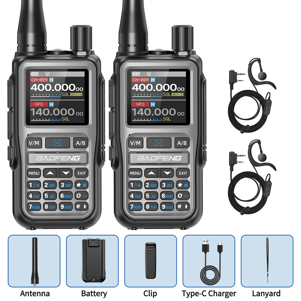 Talkie-Walkie BaoFeng UV-5R Mini Bluetooth — 999 Canaux & Charge USB-C