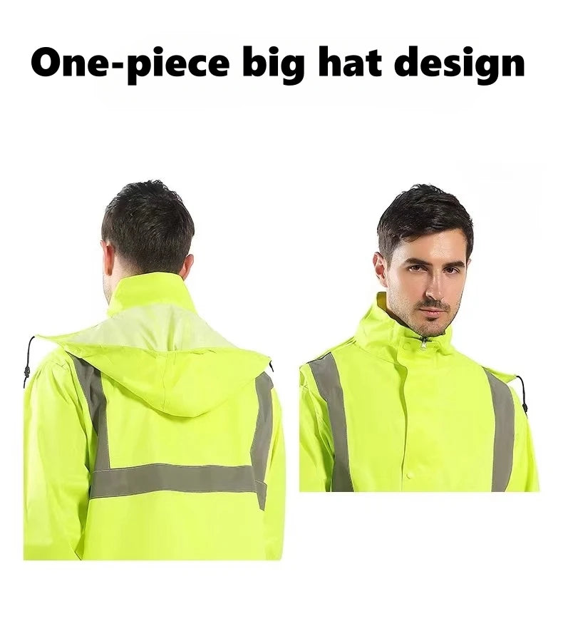 Imperméable Haute Visibilité — Bandes Réfléchissantes