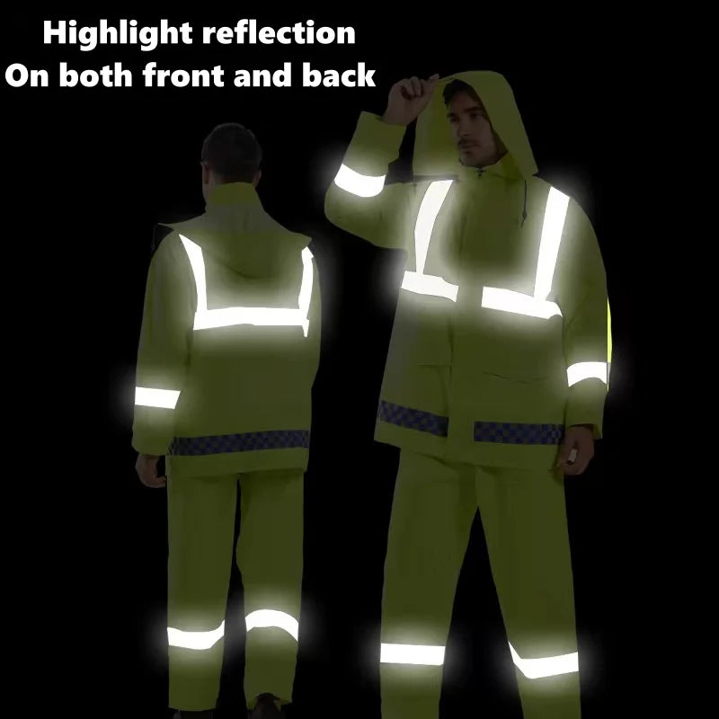 Imperméable Haute Visibilité — Bandes Réfléchissantes