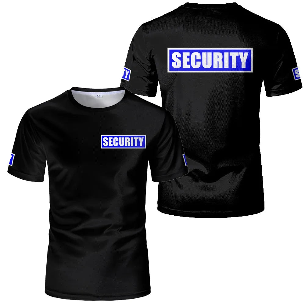 T-shirt Professionnel Agent de Sécurité — Respirant & Facile d'Entretien