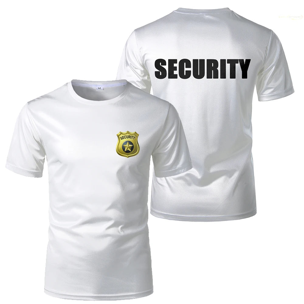 T-shirt Professionnel Agent de Sécurité — Respirant & Facile d'Entretien