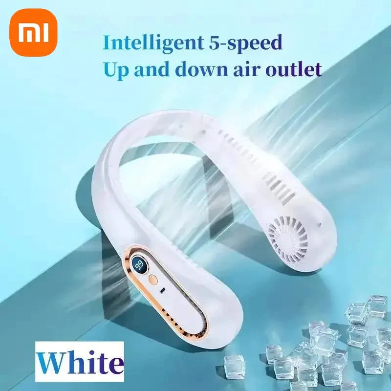 Ventilateur de Cou Portable Mains Libres — 30h d'Autonomie, Silencieux