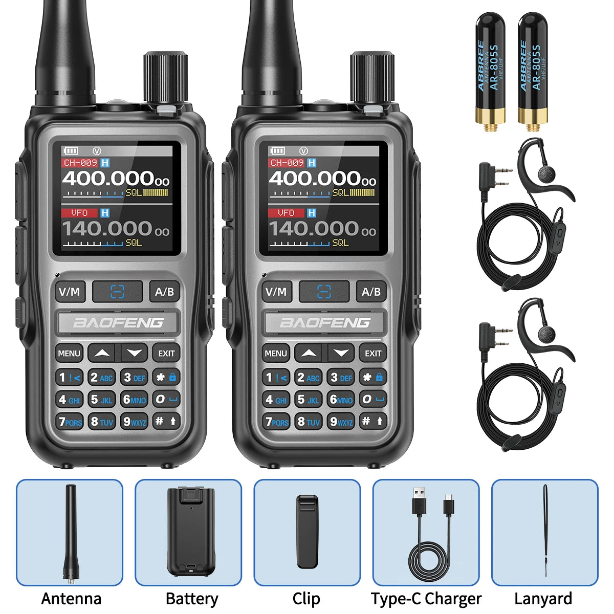 Talkie-Walkie BaoFeng UV-5R Mini Bluetooth — 999 Canaux & Charge USB-C