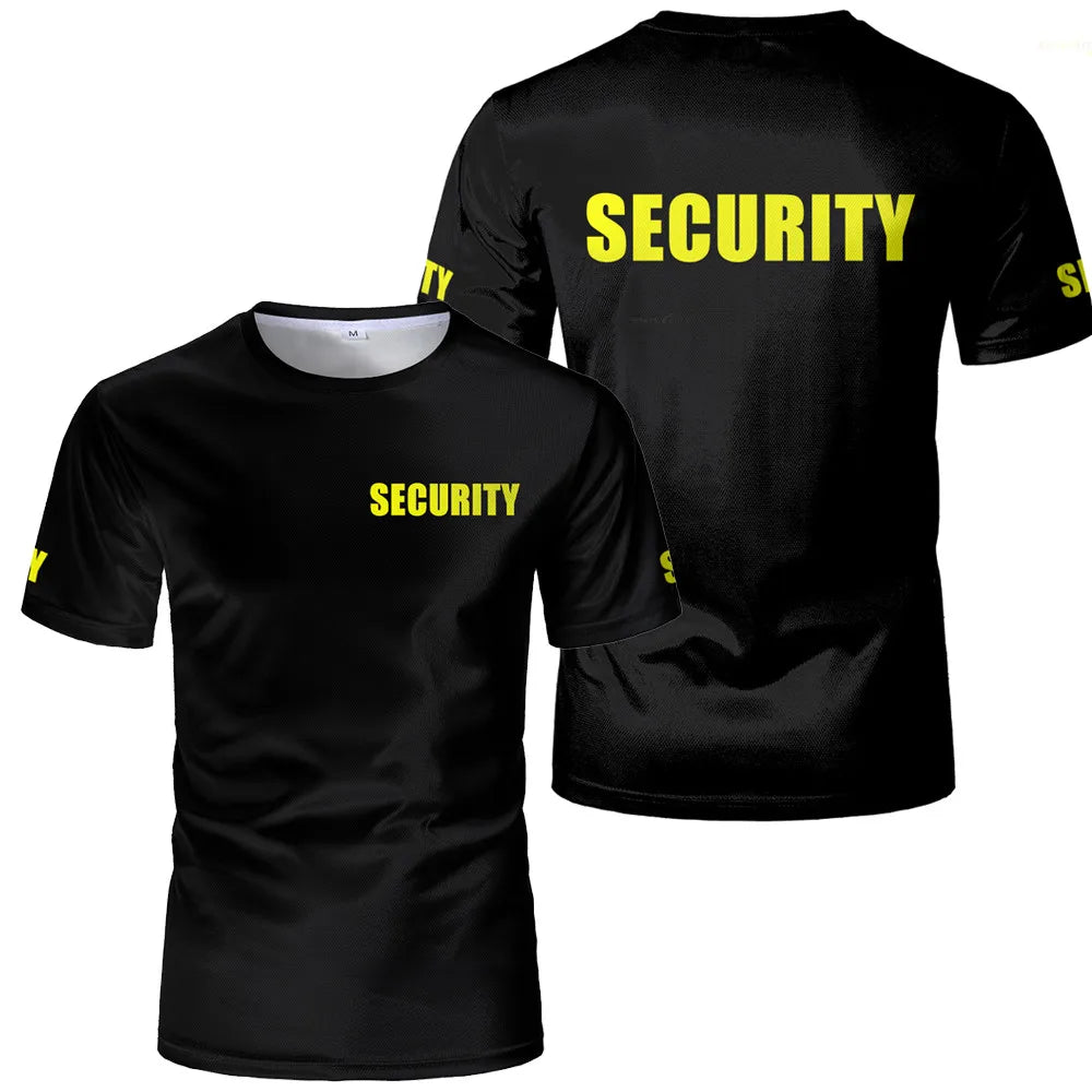 T-shirt Professionnel Agent de Sécurité — Respirant & Facile d'Entretien