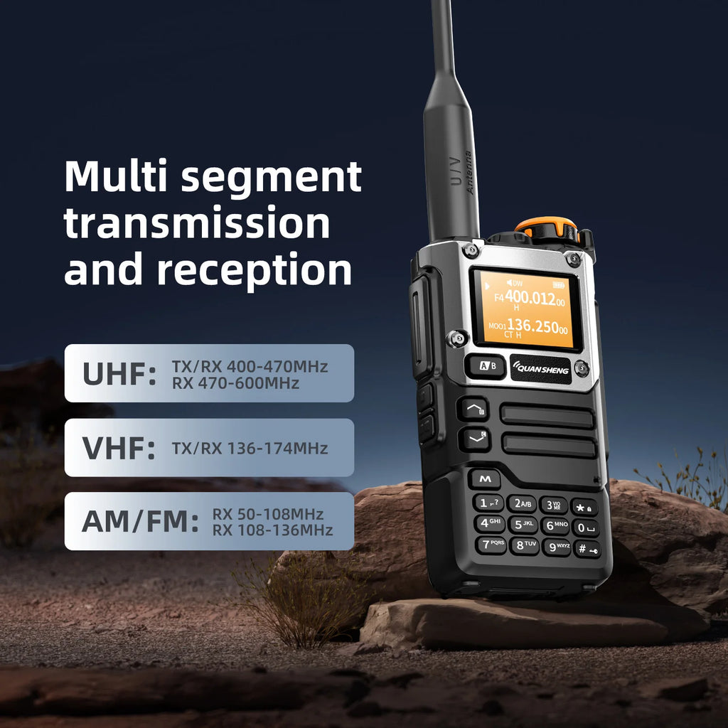 Talkie-Walkie QUANSHENG UV-K5(8) Bibande 5W — Écran & USB-C