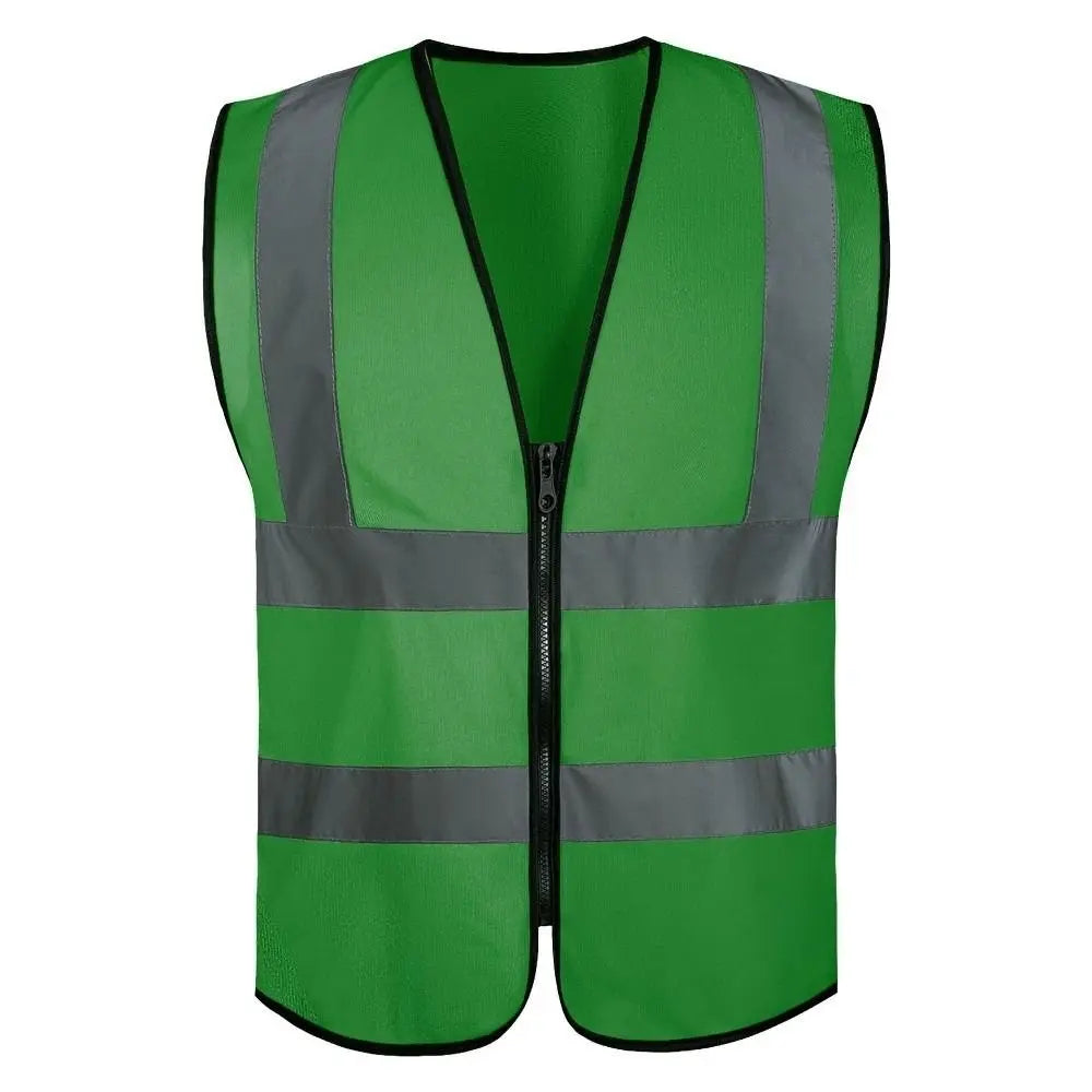 Gilet Haute Visibilité Zippé — Bandes Réfléchissantes