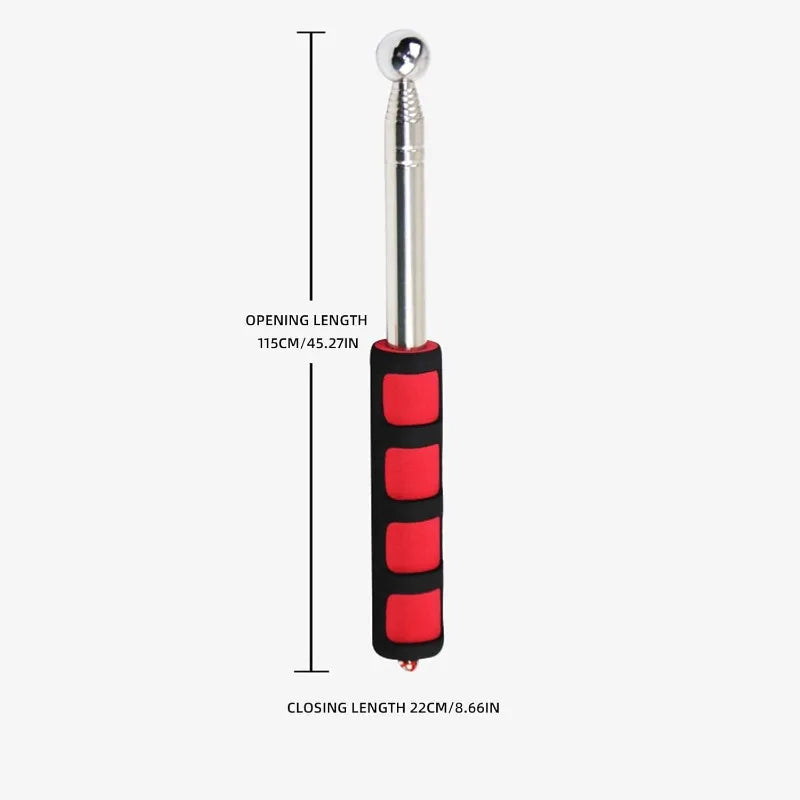 Marteau Brise-Vitre Télescopique 2-en-1 — Coupe-Ceinture & Évacuation d'Urgence