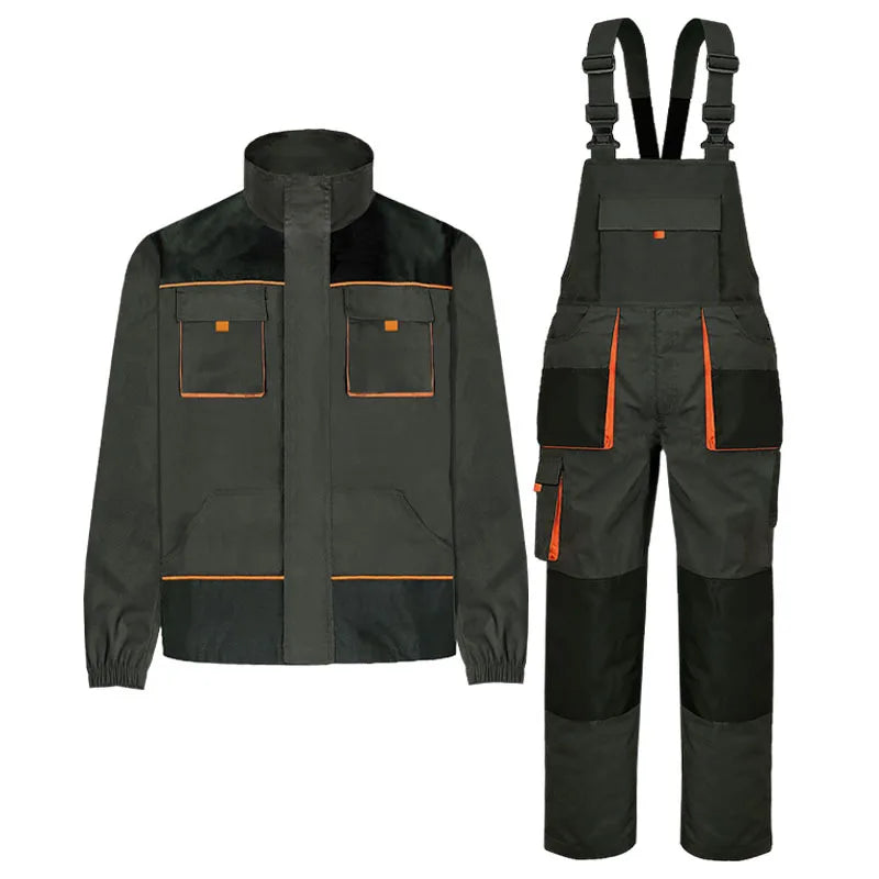 Ensemble Combinaison + Pantalon de Travail Multipoches — Kit Professionnel Complet