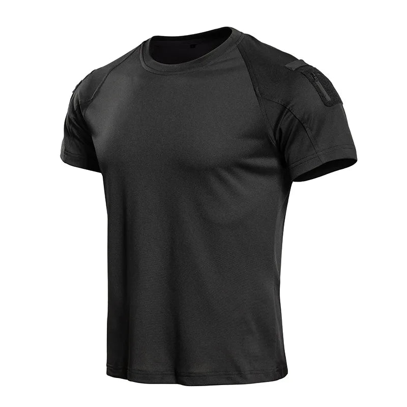 T-shirt Tactique Respirant — Séchage Rapide & Poche Zippée