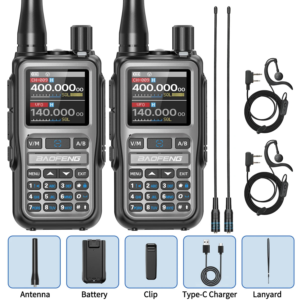 Talkie-Walkie BaoFeng UV-5R Mini Bluetooth — 999 Canaux & Charge USB-C