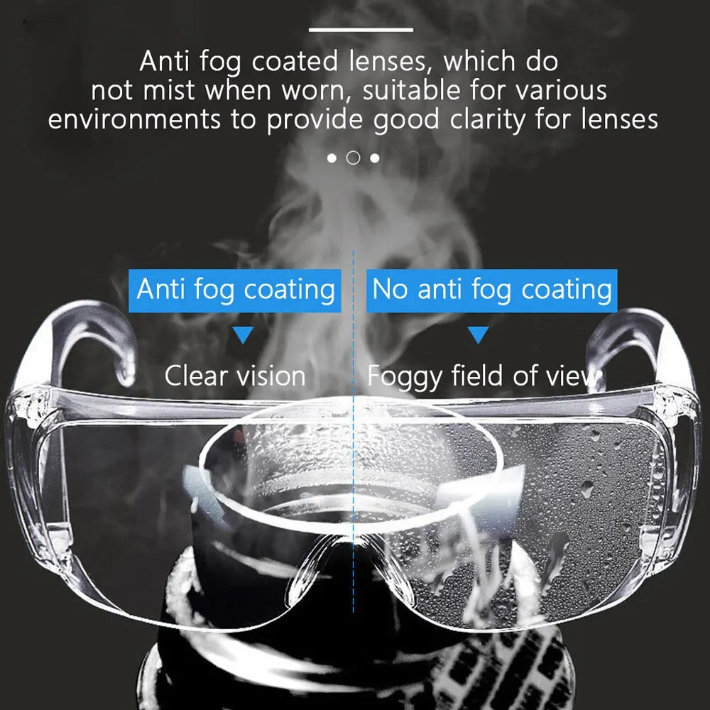 Lunettes de Sécurité Enveloppantes – Protection Anti-Impact, Anti-UV & Antibuée | Port sur lunettes de vue