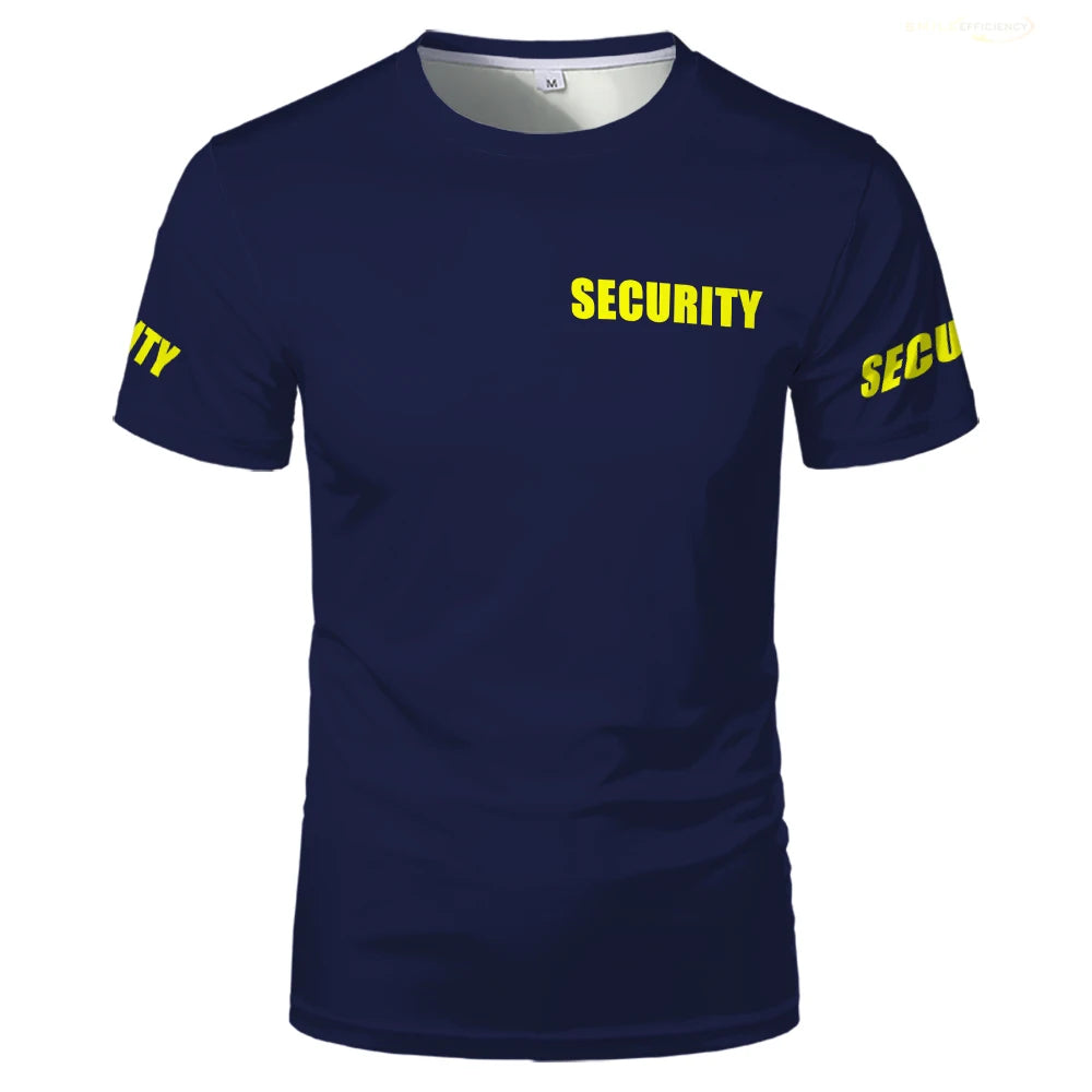 T-shirt Professionnel Agent de Sécurité — Respirant & Facile d'Entretien