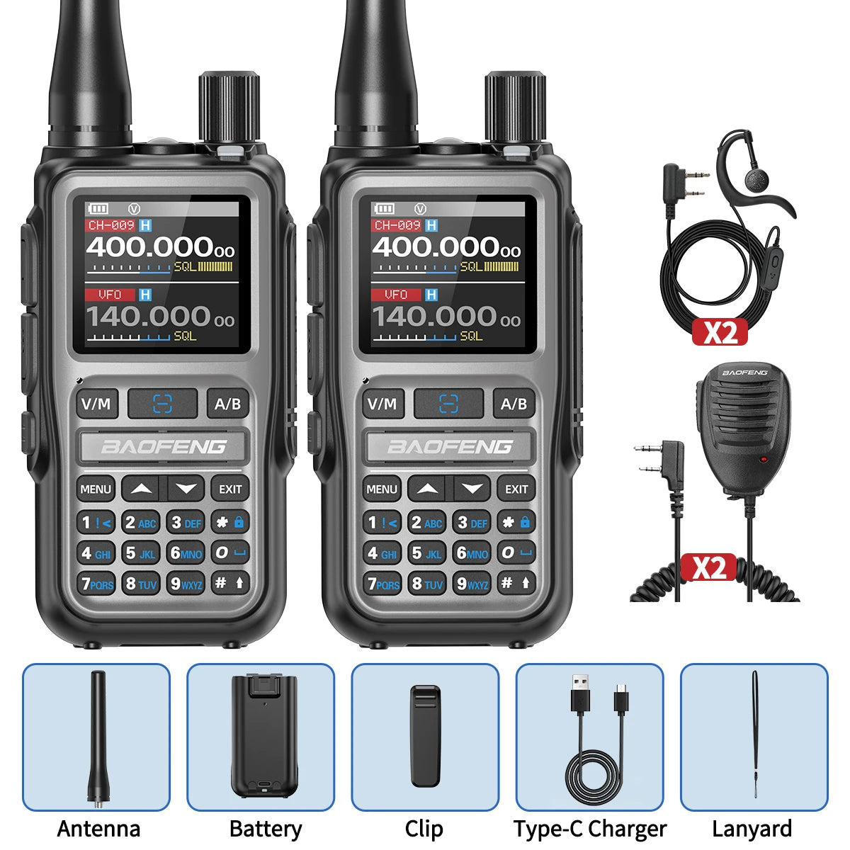 Talkie-Walkie BaoFeng UV-5R Mini Bluetooth — 999 Canaux & Charge USB-C