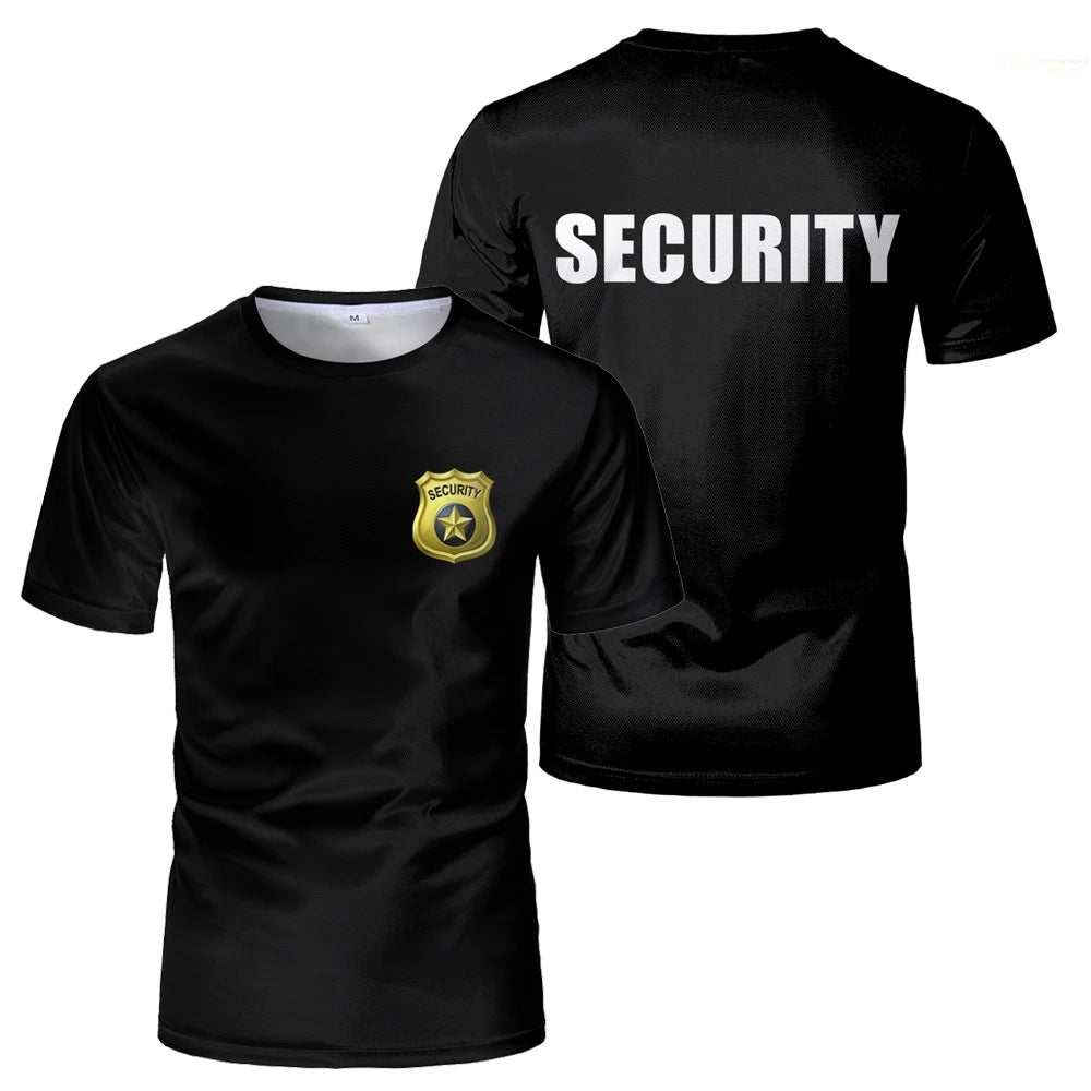 T-shirt Professionnel Agent de Sécurité — Respirant & Facile d'Entretien