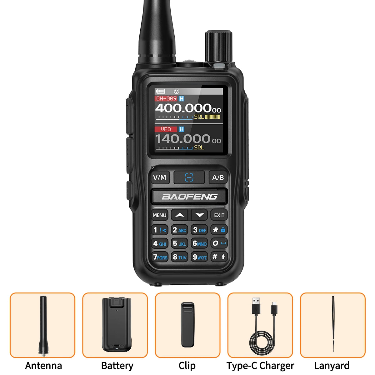 Talkie-Walkie BaoFeng UV-5R Mini Bluetooth — 999 Canaux & Charge USB-C