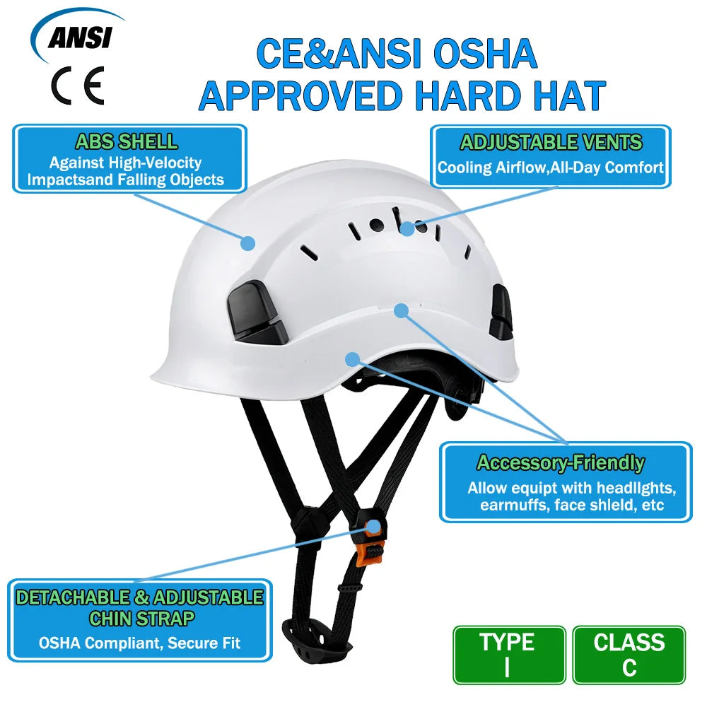 Casque de Sécurité CE — Suspension 6 Points