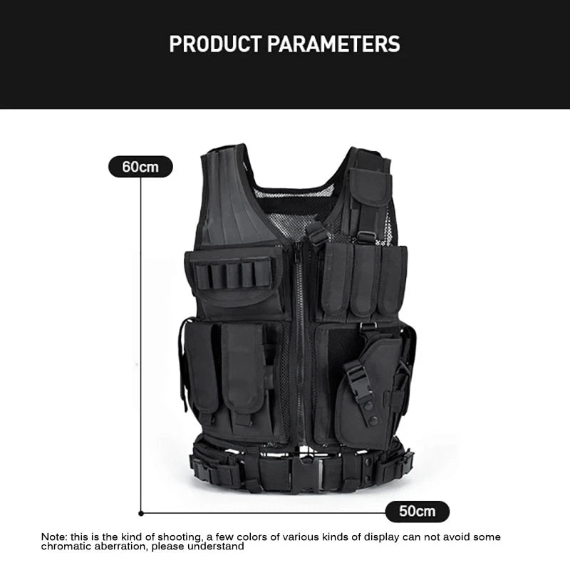 Gilet Tactique SWAT Respirant — Multipoches & Résistant