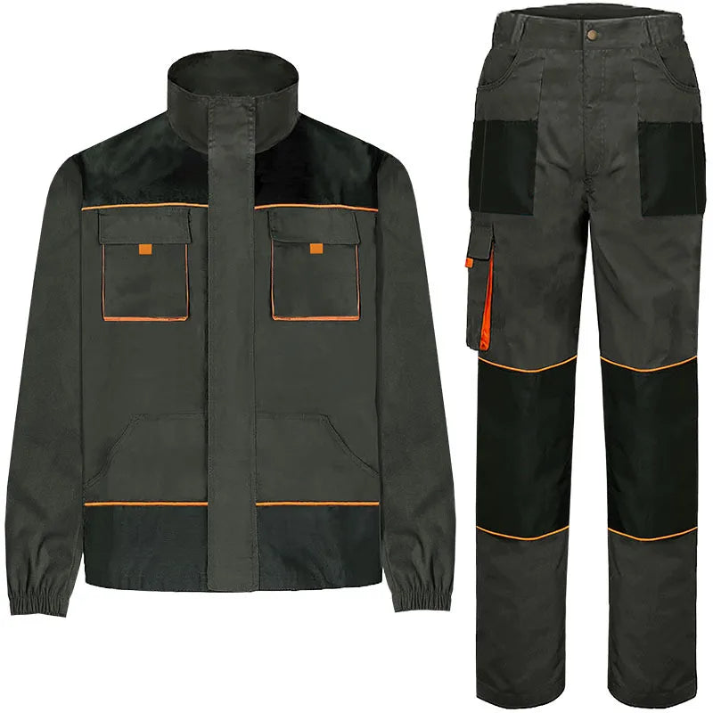 Ensemble Combinaison + Pantalon de Travail Multipoches — Kit Professionnel Complet